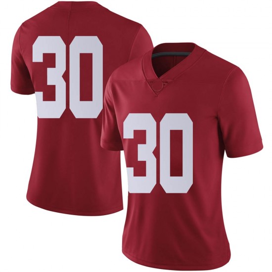 Alabama Crimson Tide Women's King Mwikuta #30 No Name Crimson NCAA Nike Authentic Stitched College Football Jersey YD16U23EQ